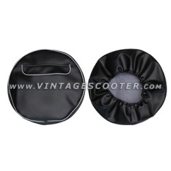 Housse de roue de secours noire avec pochette 2.75 X 9